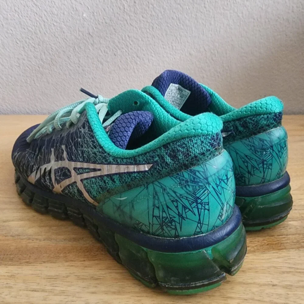 Asics Gel Quantum 360 Shoes Womens Size 7.5 Navy Teal Running Sneakers T5J6N